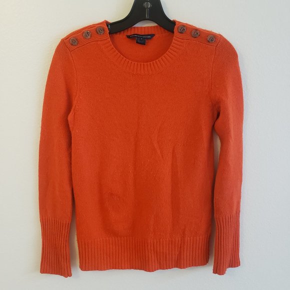 SOLD 🤑 French Connection Orange Pullover Sweater - Picture 3 of 9
